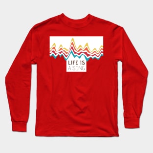 rainbow ecg mountains Long Sleeve T-Shirt